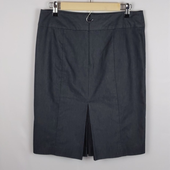 LOFT Back Pleated Pencil Skirt In Charcoal - Picture 1 of 8